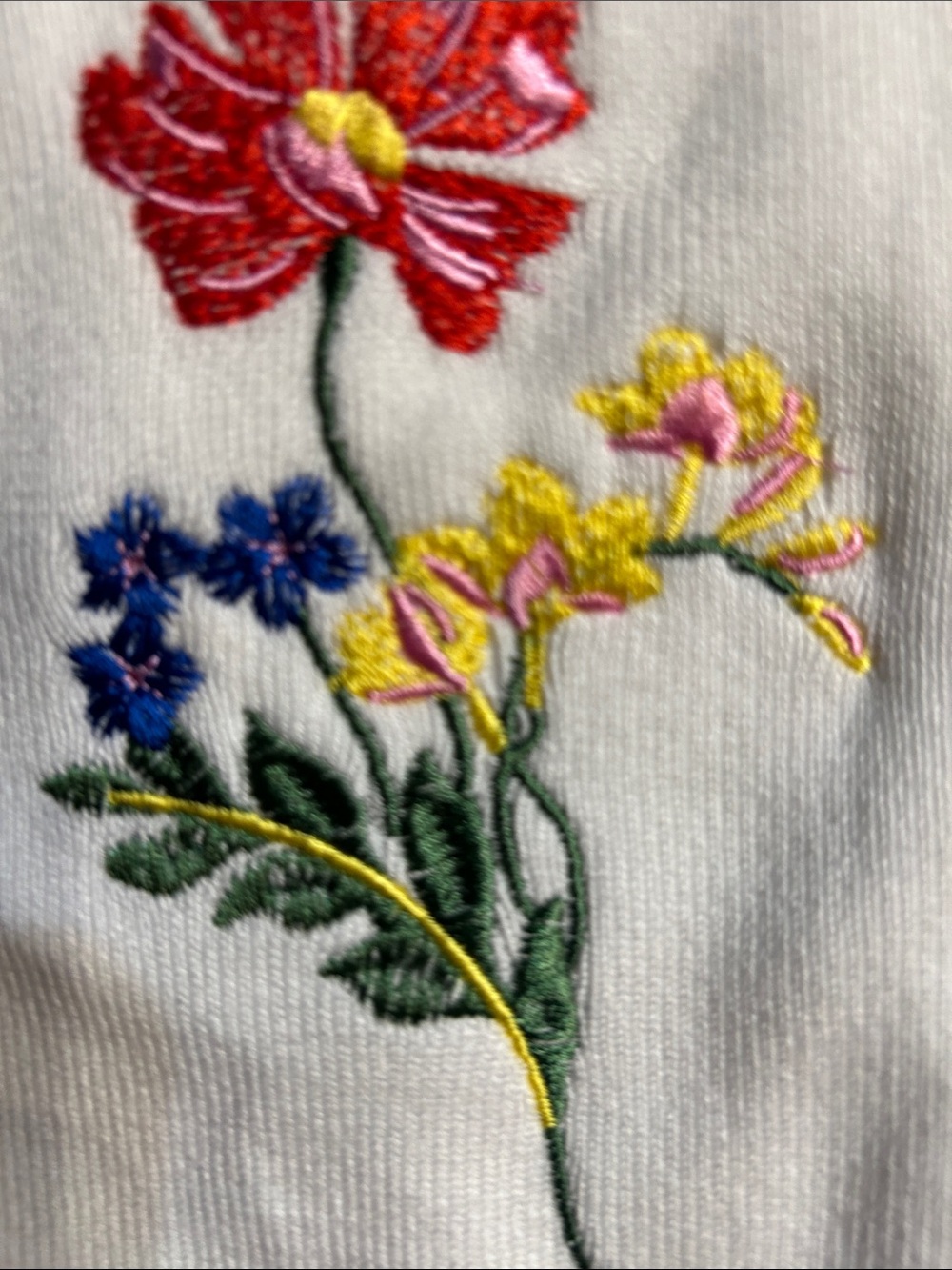 Free Assembly White Floral Embroidered Short-Sleeve Cardigan - Picture 11 of 16